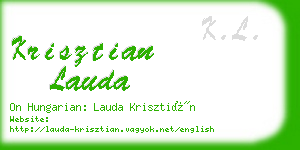 krisztian lauda business card